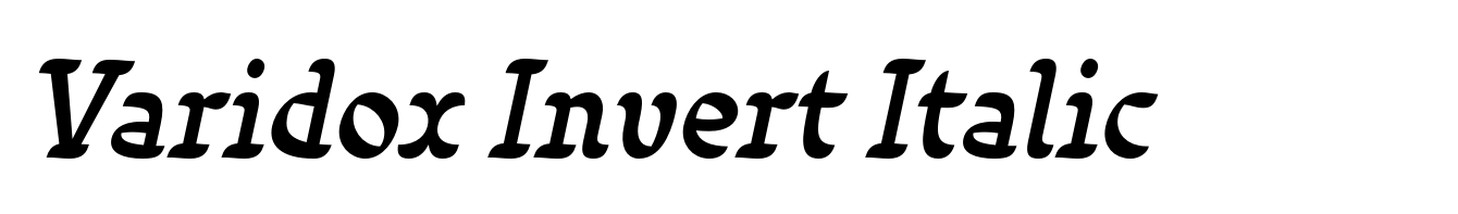 Varidox Invert Italic